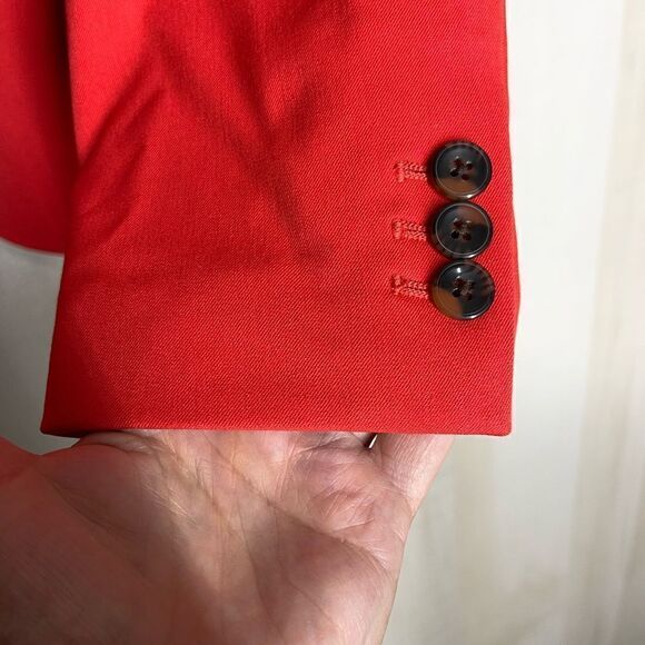 J. Crew red 2 button blazer, size medium - Picture 4 of 14